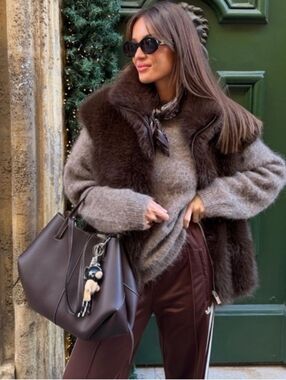 ZW COLLECTION FAUX FUR VEST SIZE S